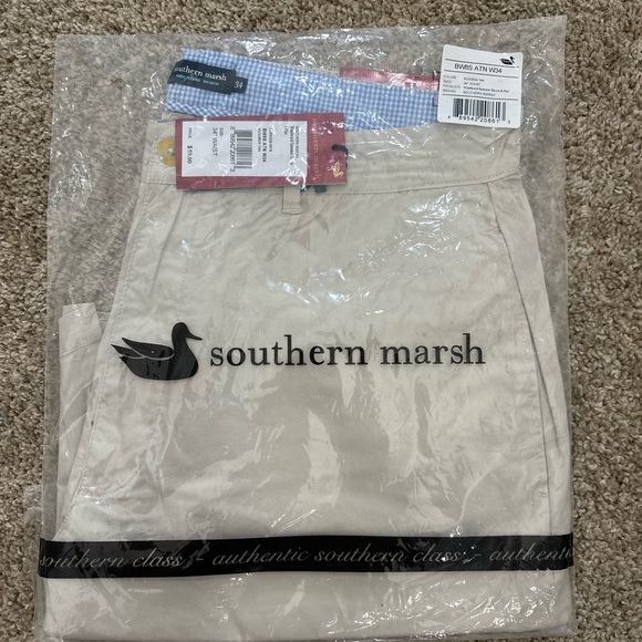 NEW Southern Marsh Men's Windward Summer 8in. Khaki Shorts BNWT - Picture 3 of 5